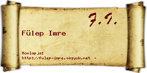Fülep Imre névjegykártya